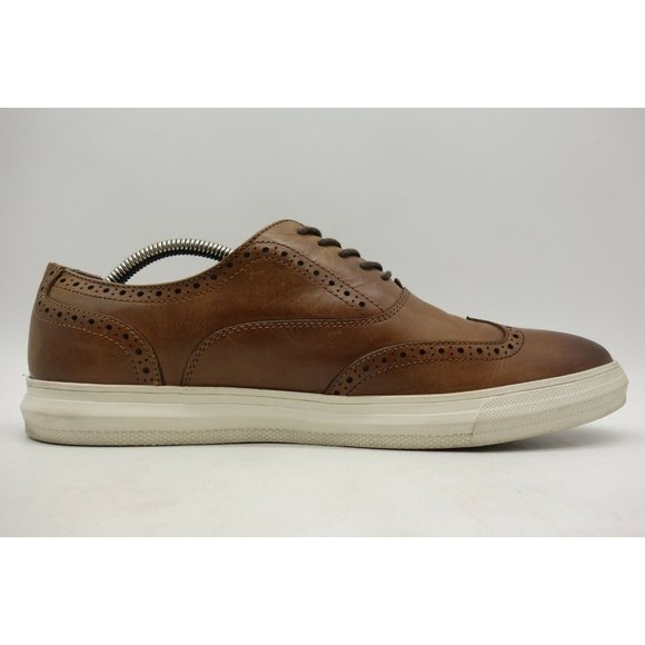 Kenneth Cole Reaction Reem Lace Up Brown Leather Wingtip Oxfords Shoes Men\'s 10 main image 4